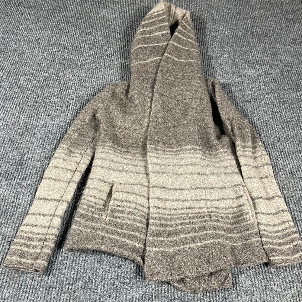 Vince Sweater Womens XS Brown Beige Cardigan Wool Blend Open Front Gradient Knit